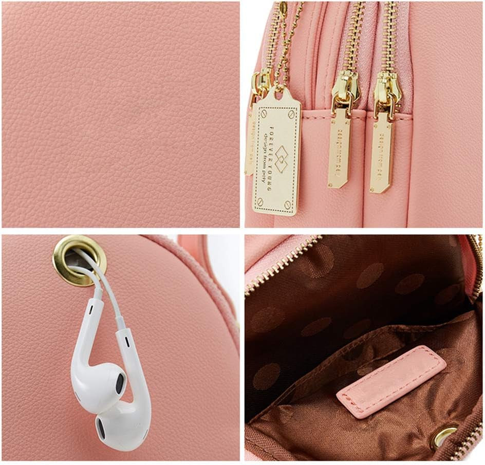 Women'S Cute Mini Backpack PU Leather Crossbody Bag Fashion Small Purse Lightweight Travel Shoulder Bag Gift