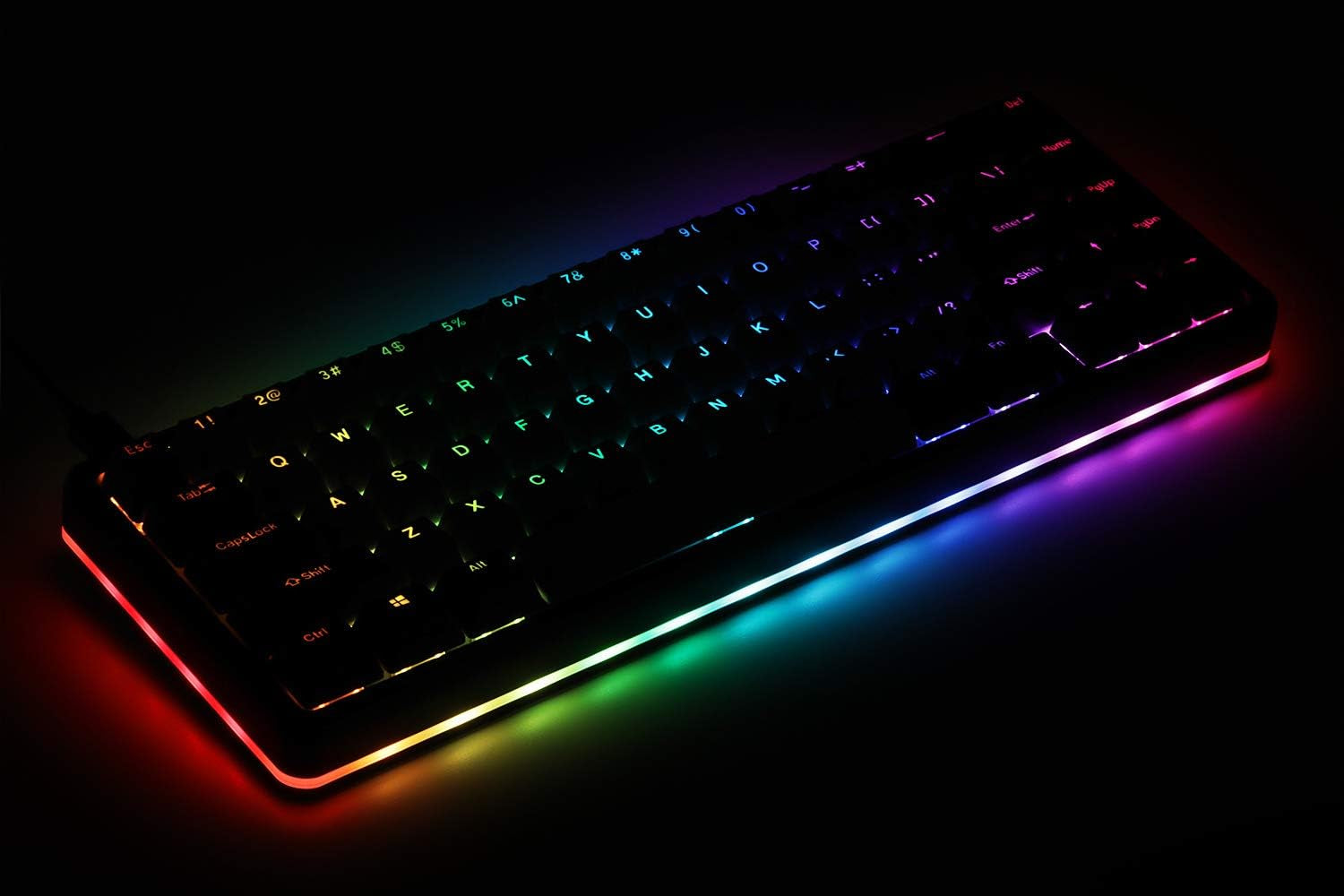 ALT High-Profile Mechanical Keyboard — 65% (67 Key) Gaming Keyboard, Hot-Swap Switches, Programmable Macros, RGB LED Backlighting, USB-C, Doubleshot PBT, Aluminum Frame (Cherry MX Brown, Black)