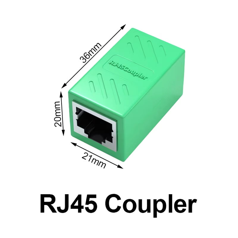 RJ45 Connector Network Extender Female to Female Ethernet Adapter Gigabit Interface Splitter Coupler for Internet Connection