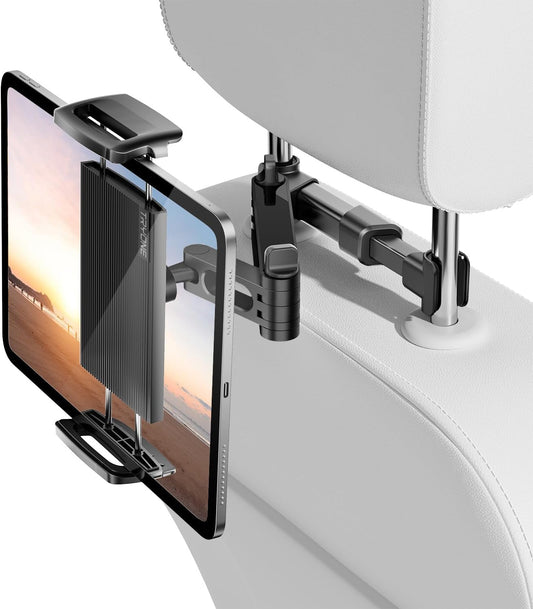 Car Headrest Tablet Holder Mount Stretchable Backseat Tablets Stand for Kids, Car Seat Mounts Compatible with Ipad Pro 12.9 Air Mini, Iphone, Galaxy Tab, Switch, All 4.7-12.9" Screen Devices