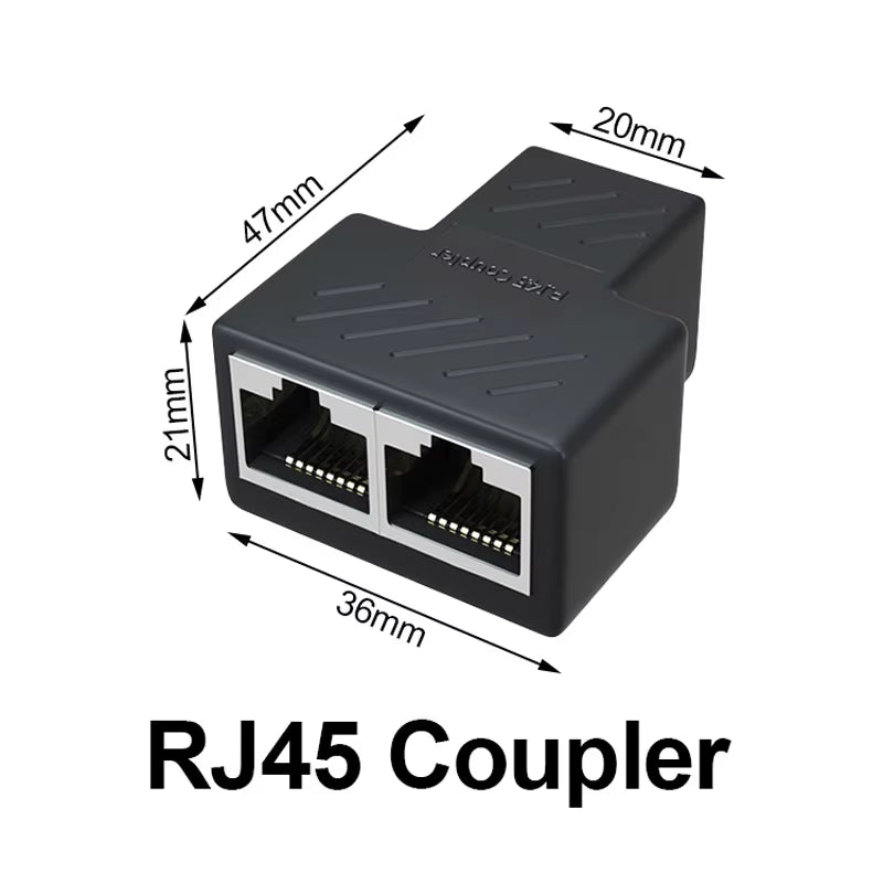 RJ45 Connector Network Extender Female to Female Ethernet Adapter Gigabit Interface Splitter Coupler for Internet Connection