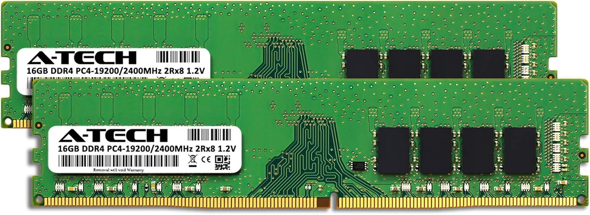 32GB (2X16Gb) DDR4 2400 Mhz UDIMM PC4-19200 (PC4-2400T) CL17 DIMM 2Rx8 Non-Ecc Desktop RAM Memory Modules