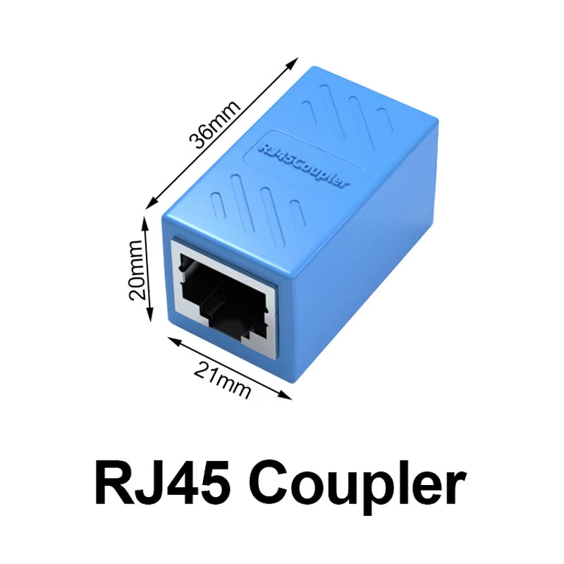 RJ45 Connector Network Extender Female to Female Ethernet Adapter Gigabit Interface Splitter Coupler for Internet Connection