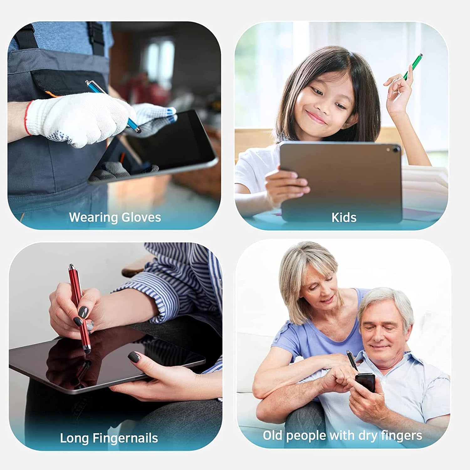 Stylus Pens for Touch Screens,10 Pack Lightweight Design for Ipad,Iphone, Samsung, HTC, Fire Tablet, Tablet, All Capacitive Touch Screen Device