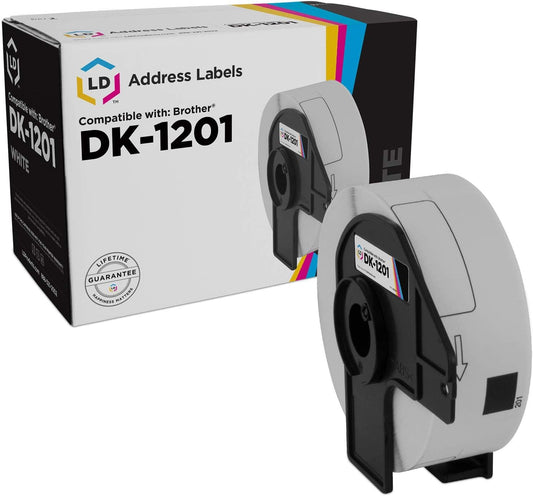 Compatible Address Label Replacements for Brother DK-1201 - 1.1 in X 3.5 in (White, 400 Count)