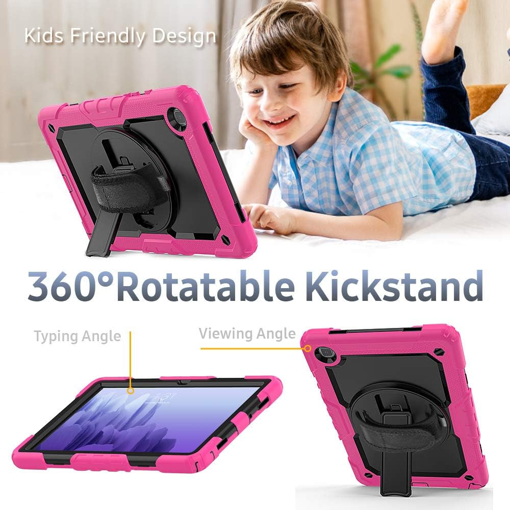 Ipad Pro 12.9 Inch Case 6Th 2022 2021 5Th Generation Ipad Pro 12.9 Inch 2020 4Th Gen with Screen Protector Pencil Holder Kids Shockproof Rugged Silicone Cover 360 Stand Hand Strap Green1
