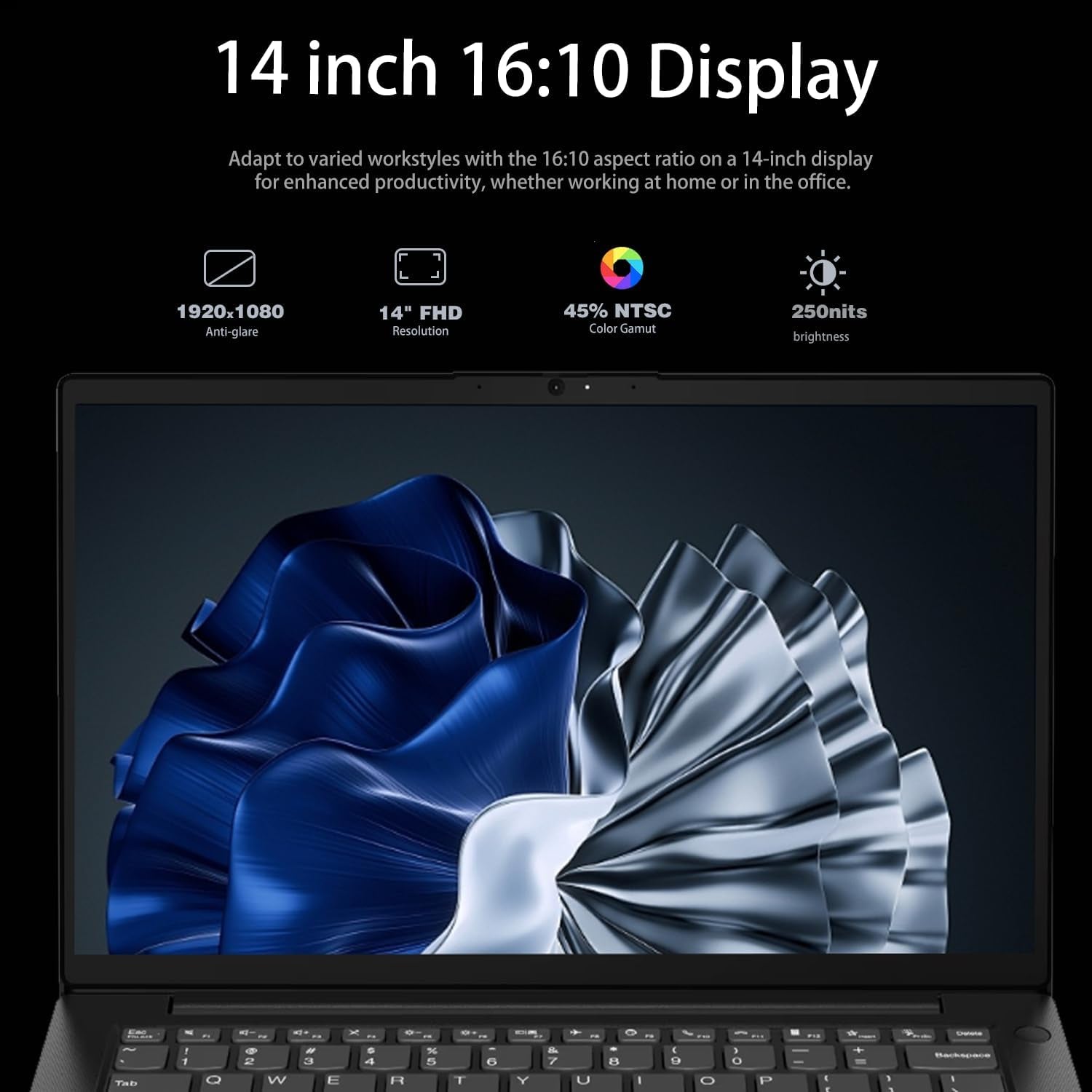 V14 Gen 4 Business Laptop, 14" FHD Anti-Glare, Intel 10-Core I7-1355U, 16GB RAM, 1TB SSD, Webcam with Privacy Shutter, Wi-Fi 6, HDMI, Windows 11 Pro, Black, Bundle with Wireless Mouse