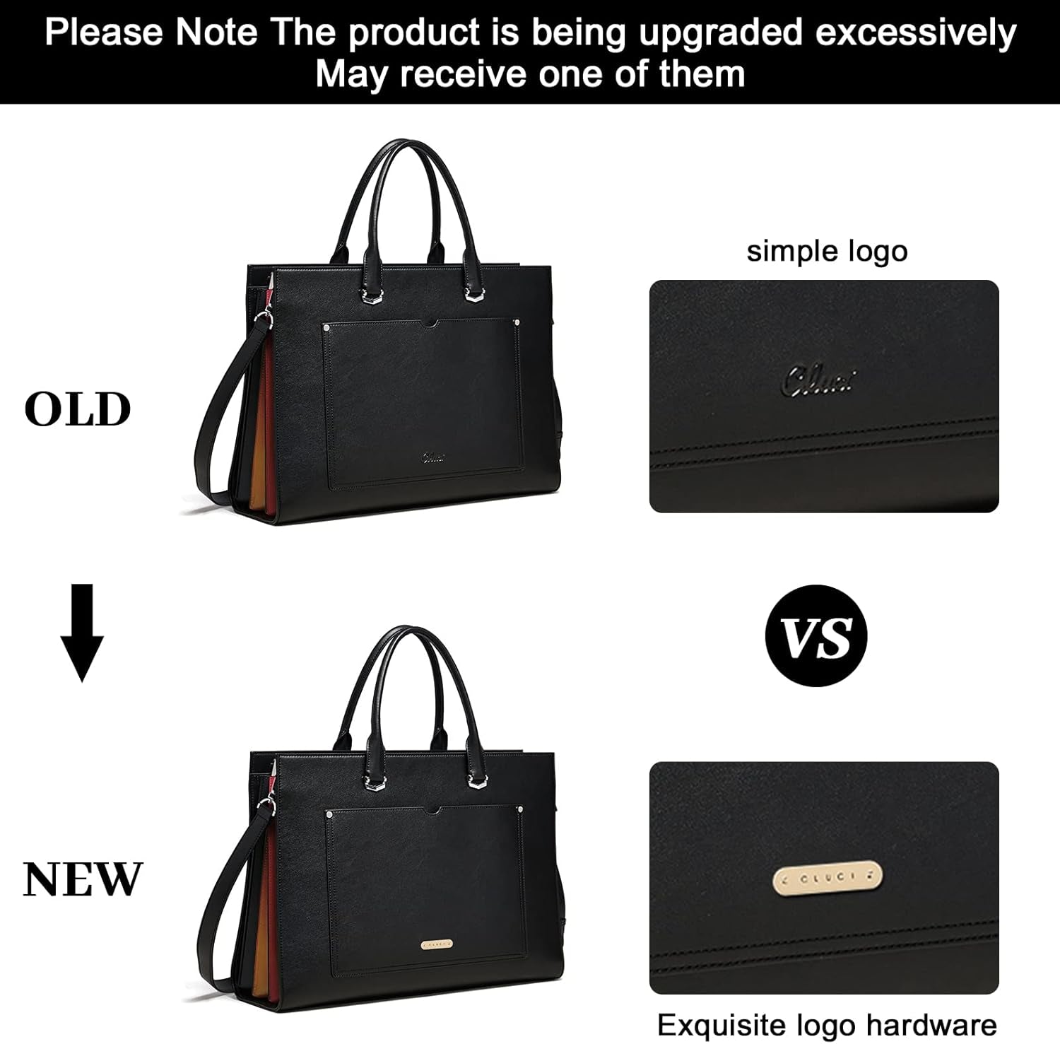 Briefcase for Women Vegan Leather 15.6 Inch Laptop Bag Large Pocket Business Ladies Shoulder Bag