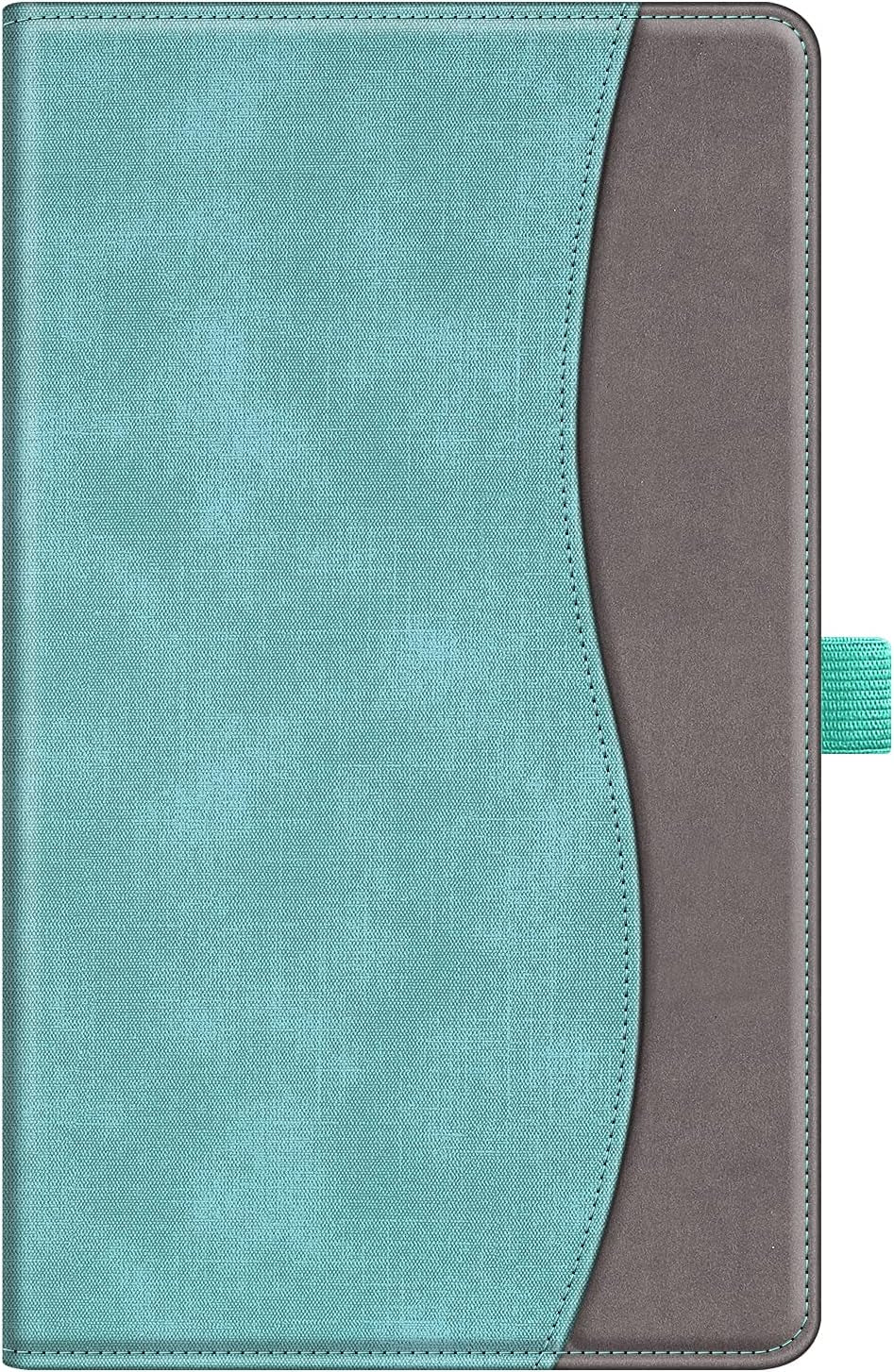 Case for Samsung Galaxy Tab A7 Lite 8.7 Inch 2021 Model (SM-T220/T225/T227), Multi-Angle Viewing Smart Stand Back Cover with Pocket, Turquoise