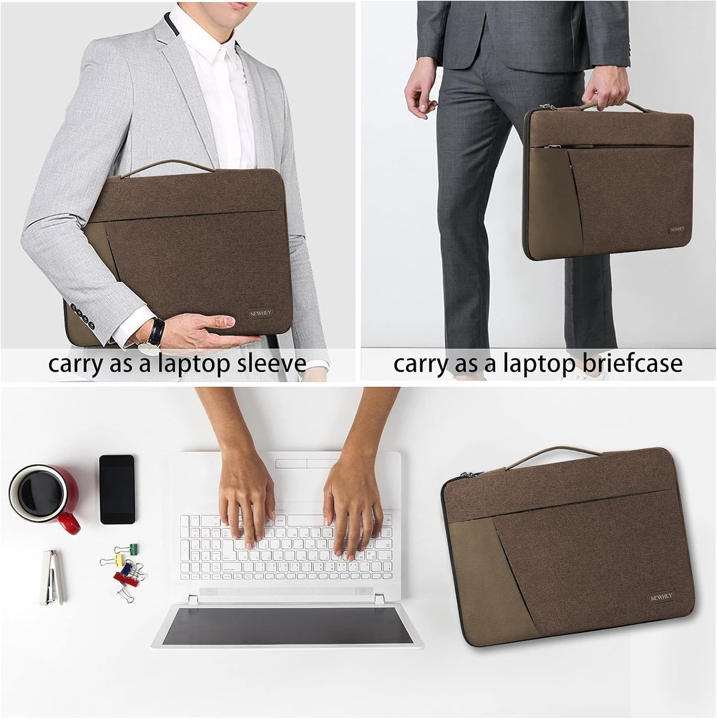 Laptop Sleeve Case 15.6 Inch Waterproof Durable Laptop Case Shockproof 360 Protective Bag with Handle Compatible with Macbook Pro 15 Inch, 15-15.6 Inch Hp/Asus/Acer/Dell/Lenovo/Notebook Computer