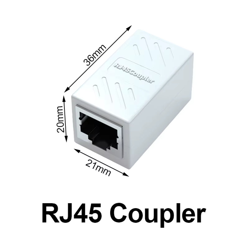RJ45 Connector Network Extender Female to Female Ethernet Adapter Gigabit Interface Splitter Coupler for Internet Connection