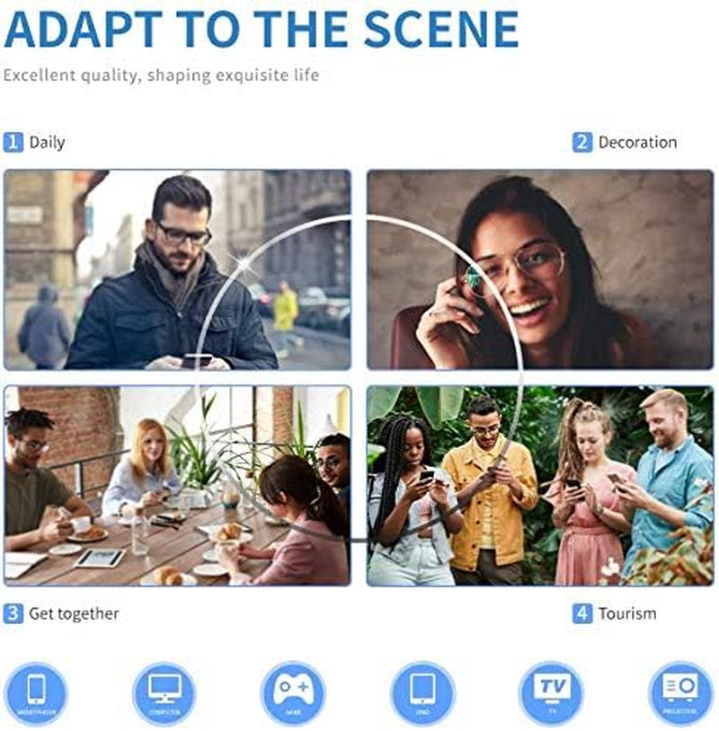 Blue Light Glasses for Woman Men Bluelight Blocking Glasses for Computer Gaming Phones,Anti Eye Strain & UV Glare