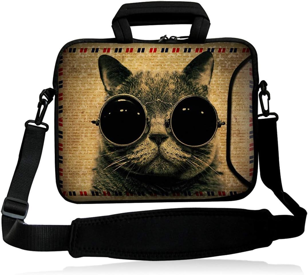 17" Laptop Shoulder Bag 16" 16.5" 17" 17.3" 17.4" Inch Neoprene Laptop Computer PC Zipper Messenger Bag Case Cover Holder Protector Pack W/ Side Pocket