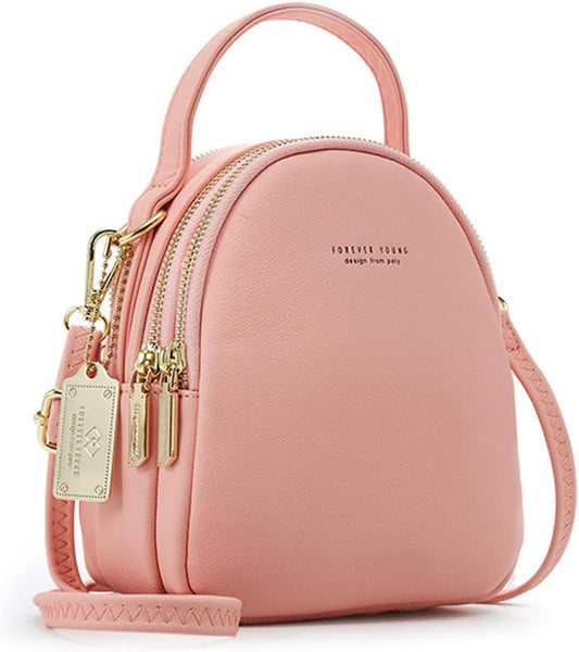 Women'S Cute Mini Backpack PU Leather Crossbody Bag Fashion Small Purse Lightweight Travel Shoulder Bag Gift