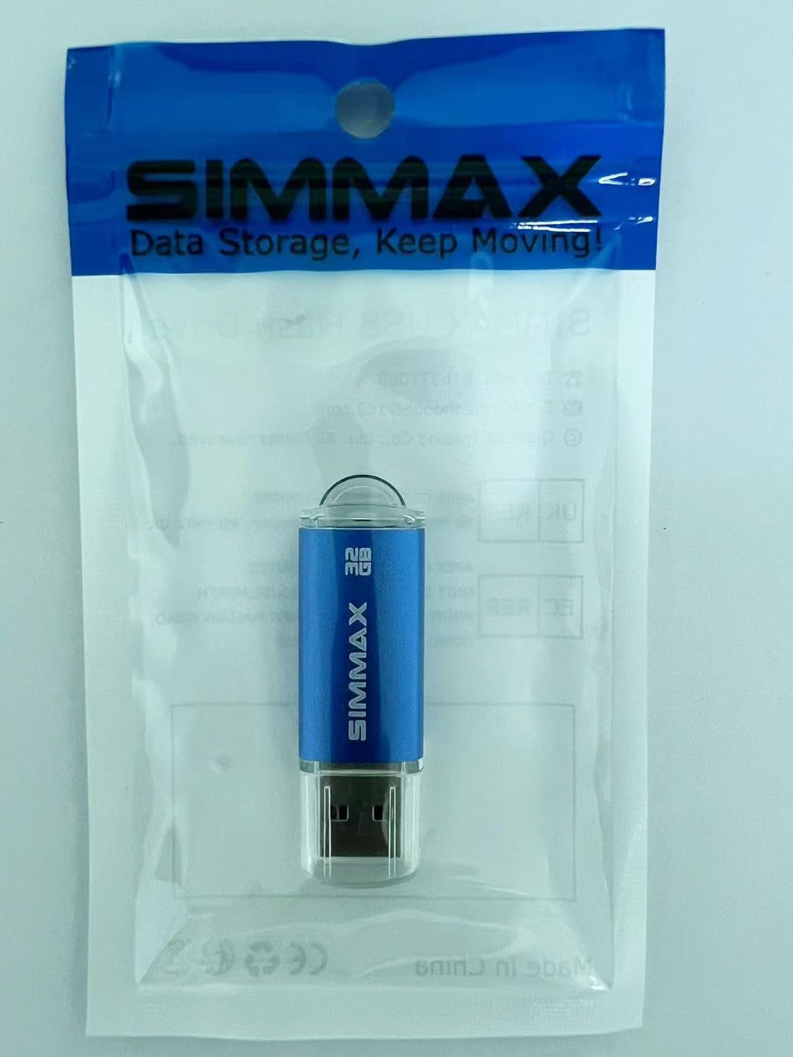 Memory Stick 32GB USB 2.0 Flash Drives Thumb Drive Pen Drive (32GB Blue)