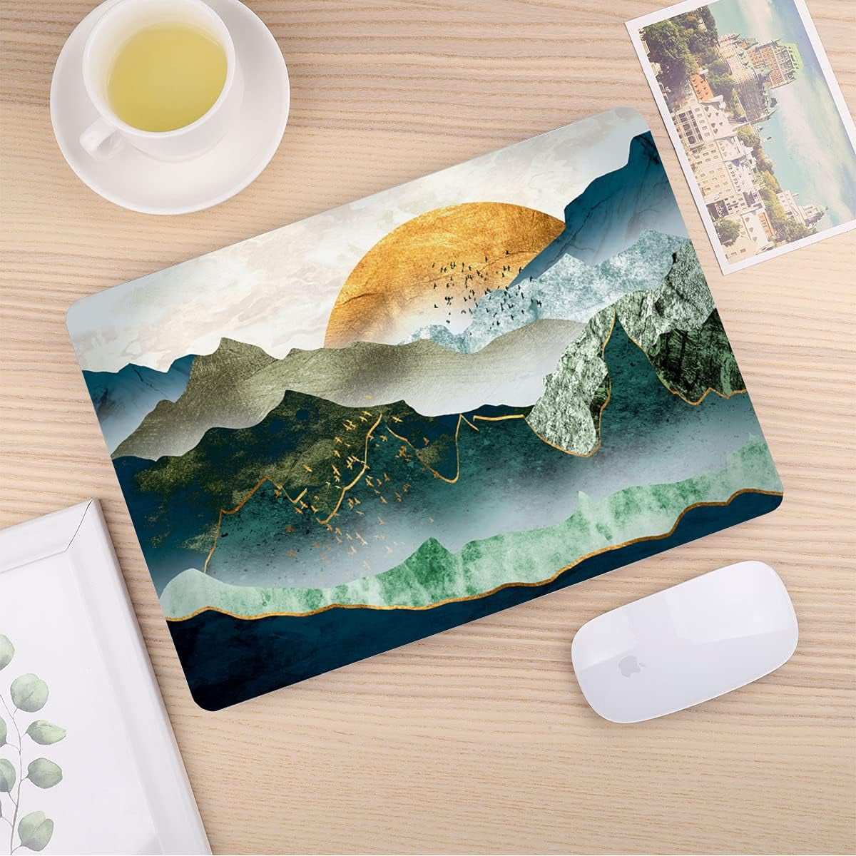 Mountain Case for Macbook Pro 14 Inch 2024 2023-2021 Release Model M4 A3112 A3185 A3401/ M3 A2992 A2918/ M2 A2779 /A2442 M1 with Touch ID, Plastic Sunshine Mountain Cover for Macbook Pro 14