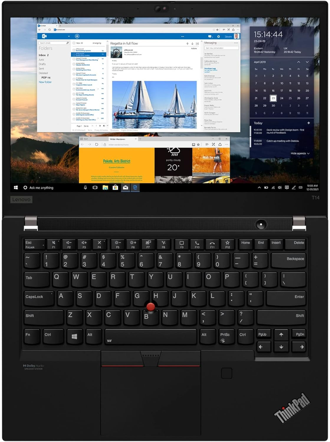 Thinkpad T14 Gen 2 14" FHD 300Nits Business Laptop, Intel Quad-Core I5-1135G7 (Beat I7-1065G7), 24GB DDR4 RAM, 2TB Pcie SSD, Wifi6, BT5.2, Backlit Keyboard, Windows 10 Pro, Conference Speaker