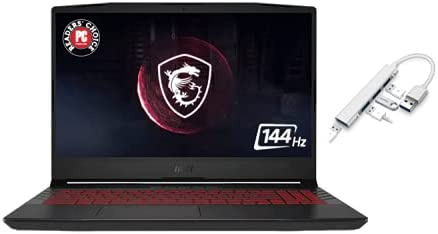 GL66 15.6" 144Hz FHD Premium Gaming Laptop | Intel I7-11800H | 64GB RAM | 1TBSSD+1TBSSD | NVIDIA Geforce RTX 3070 | Backlit Keyboard | Windows 10 | with USB3.0 HUB Bundle