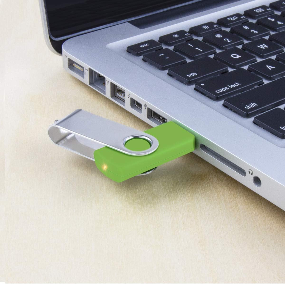 8GB Flash Drive,  Thumb Drives 5 Pack, 8 Gig USB Drive with Lanyards Metal Swivel 8GB USB Memory Stick Pen Drive with LED Indicator(5 Mixed Color)