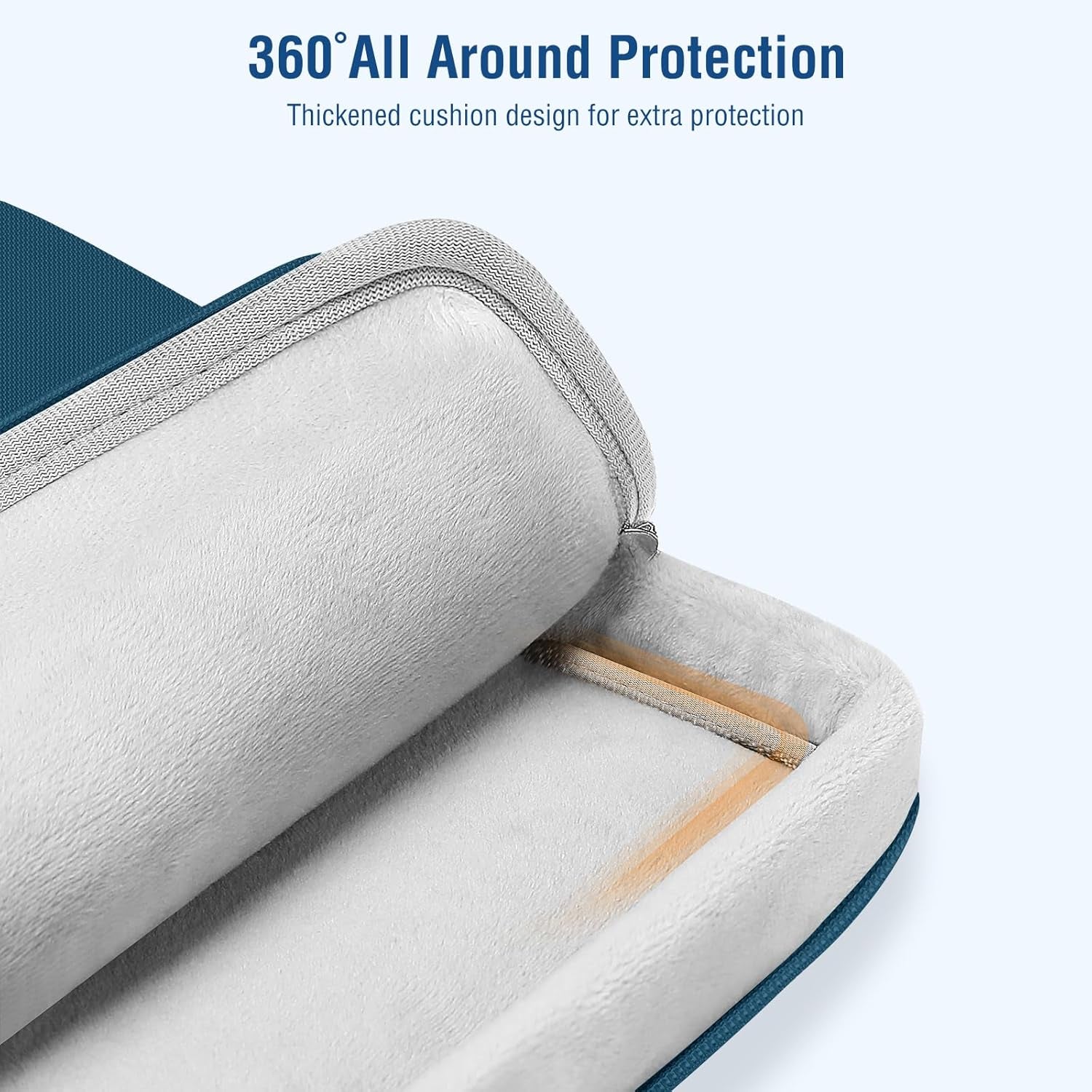 360 Protective Laptop Shoulder Bag Compatible with Macbook Air 15 M4 A3241 M3 A3114 M2 A2941/Pro 16 Inch M4 M3 M2 M1, 15-15.6 Inch Notebook,Matching Color Sleeve with Belt, Teal Green