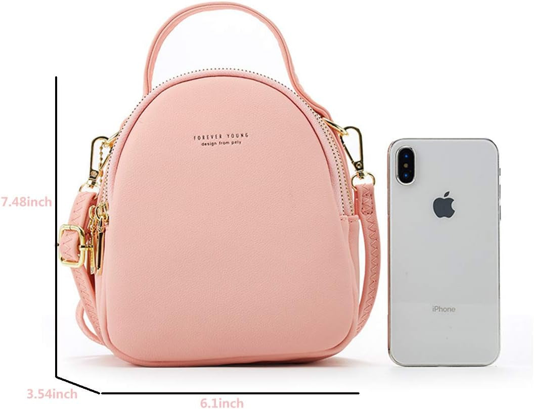 Women'S Cute Mini Backpack PU Leather Crossbody Bag Fashion Small Purse Lightweight Travel Shoulder Bag Gift