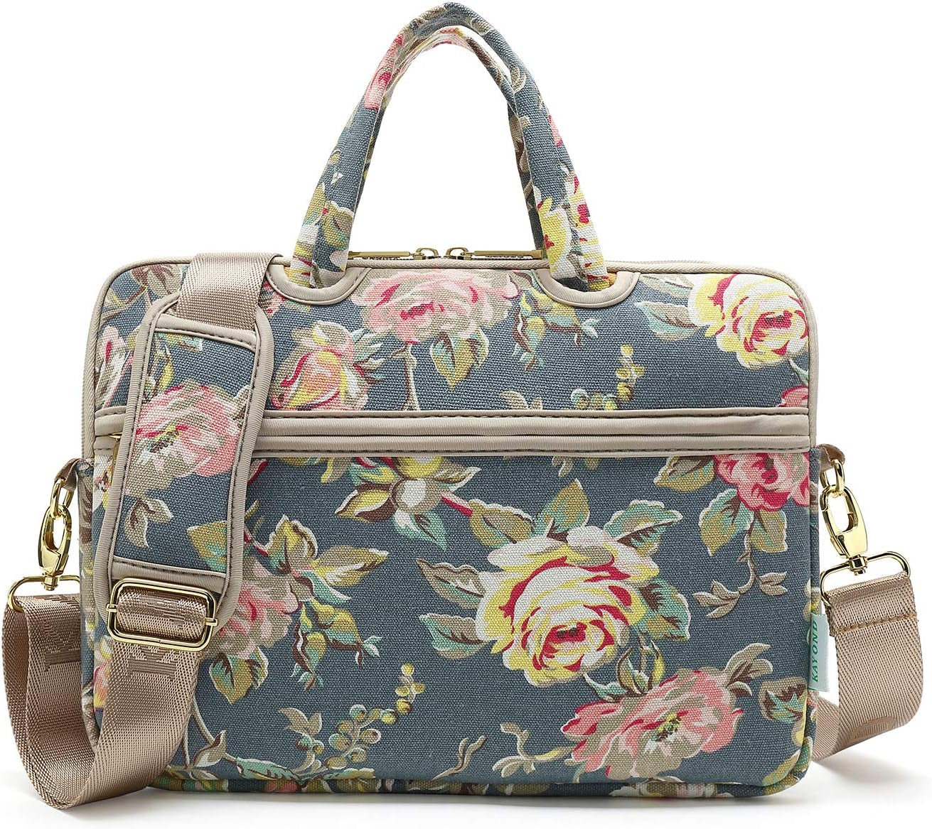 Blue Water Hyacinth Patten Water Resistant Laptop Shoulder Messenger Bag Case Sleeve for 12 Inch 13 Inch Laptop,Laptop Briefcase