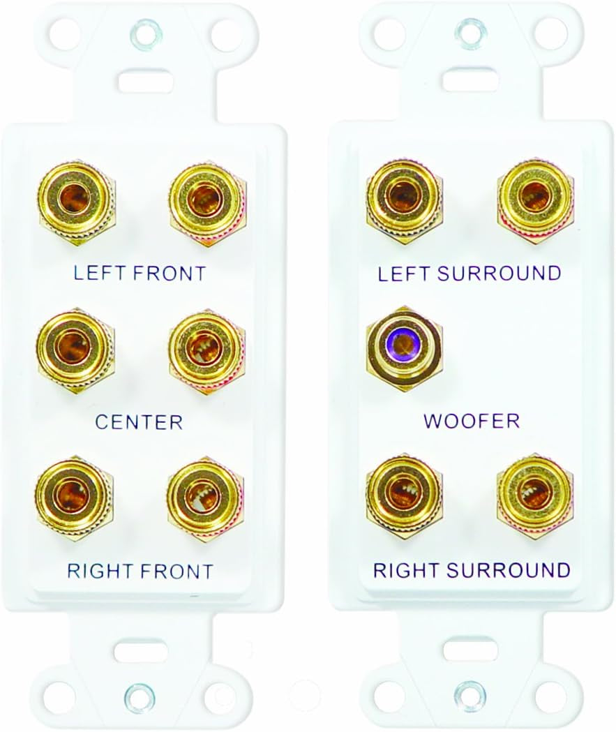Legrand - Onq 5.1 Home Theater Outlet Straps, Home Theater Connection Kit with Home Theater Strap and Cable Access Strap, White, 1 Count, F9004WH