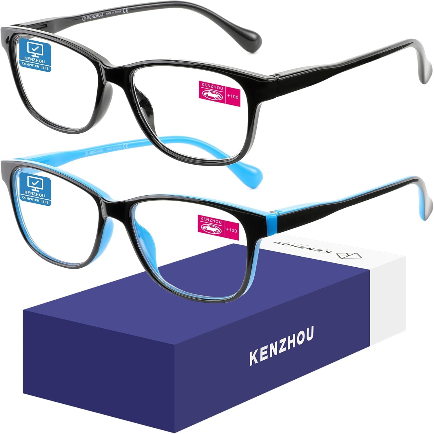 Blue Light Glasses for Woman Men Bluelight Blocking Glasses for Computer Gaming Phones,Anti Eye Strain & UV Glare