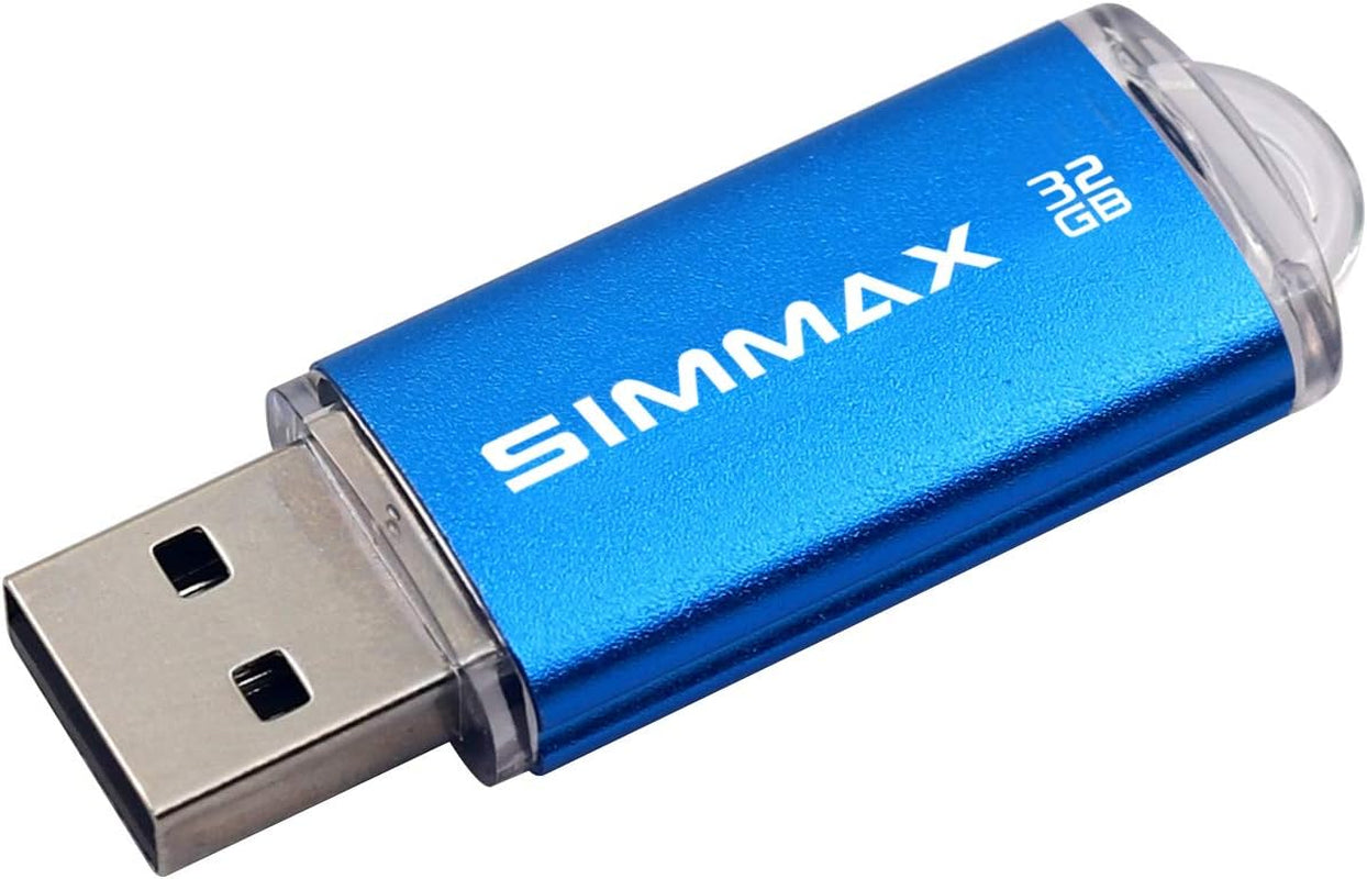 Memory Stick 32GB USB 2.0 Flash Drives Thumb Drive Pen Drive (32GB Blue)