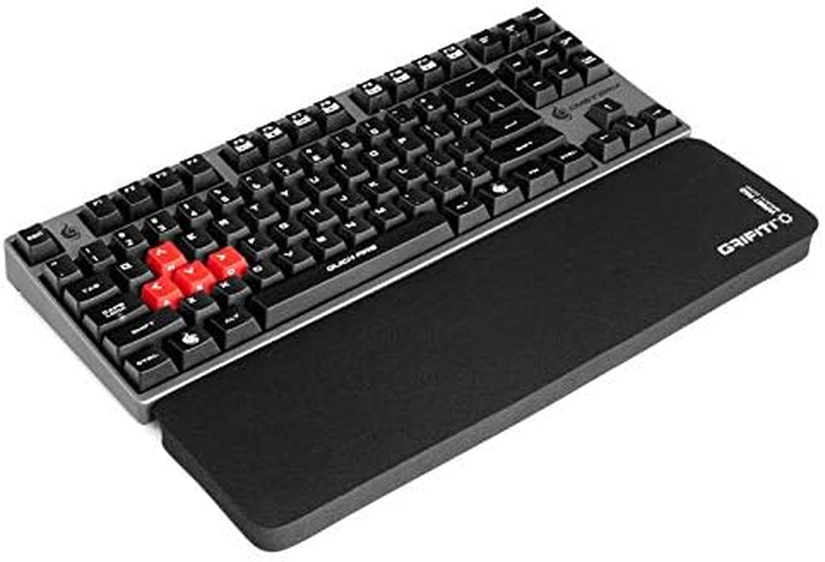 Fat Wrist Pad 14 X 4 X 0.75 Inch Computer Keyboard Rest Support for Tenkeyless Ergonomic Gaming Wrists Rests Pads - Desk Keyboards Resting Accessories for Carpal Tunnel (Black Nylon)