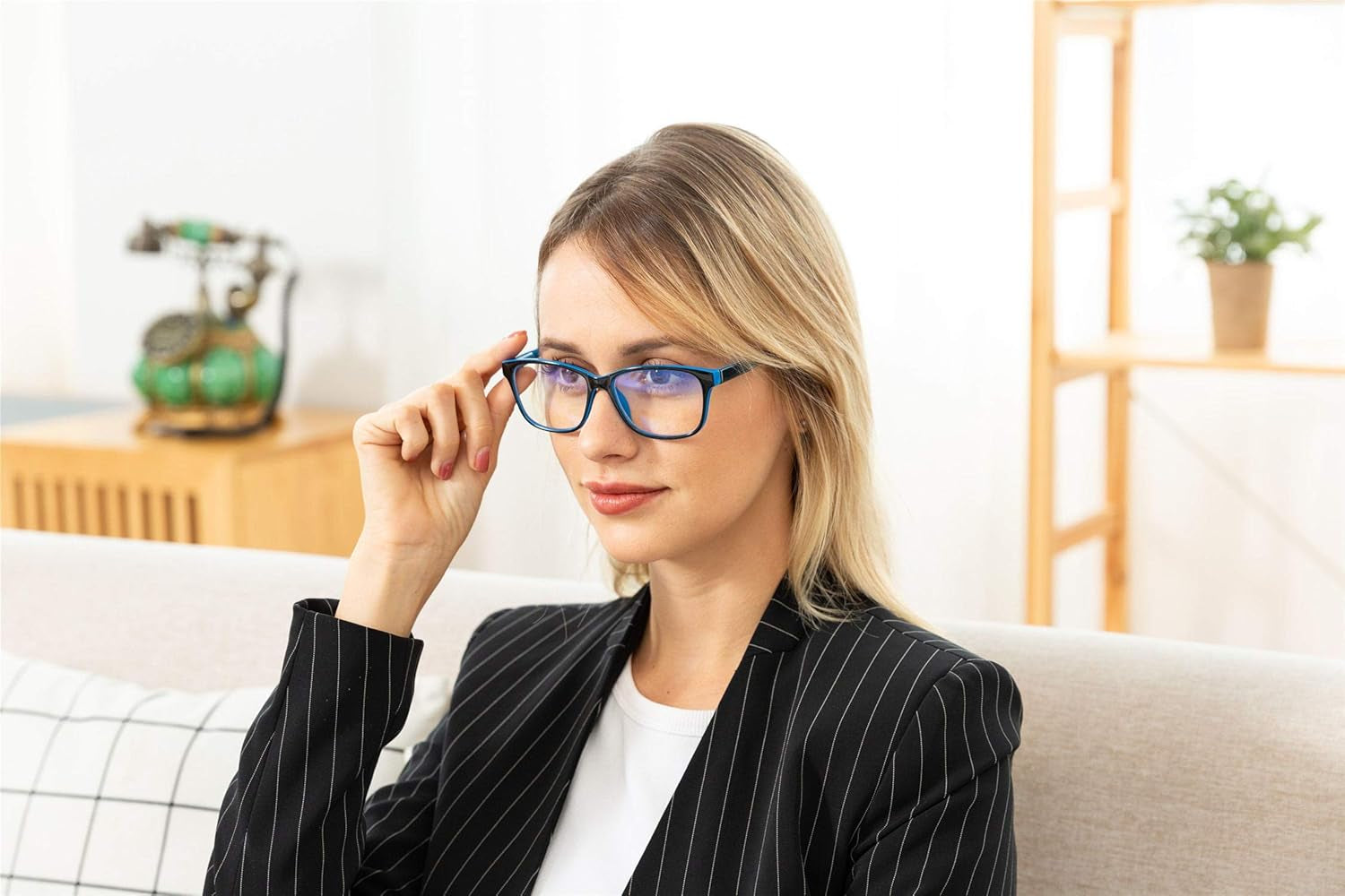 Blue Light Glasses for Woman Men Bluelight Blocking Glasses for Computer Gaming Phones,Anti Eye Strain & UV Glare