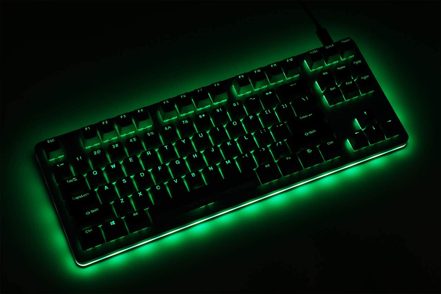 CTRL Mechanical Keyboard — Tenkeyless TKL (87 Key) Gaming Keyboard, Hot-Swap Switches, Programmable Macros, RGB LED Backlighting, USB-C, Doubleshot PBT, Aluminum Frame (Kaihua Speed Silver, Gray)