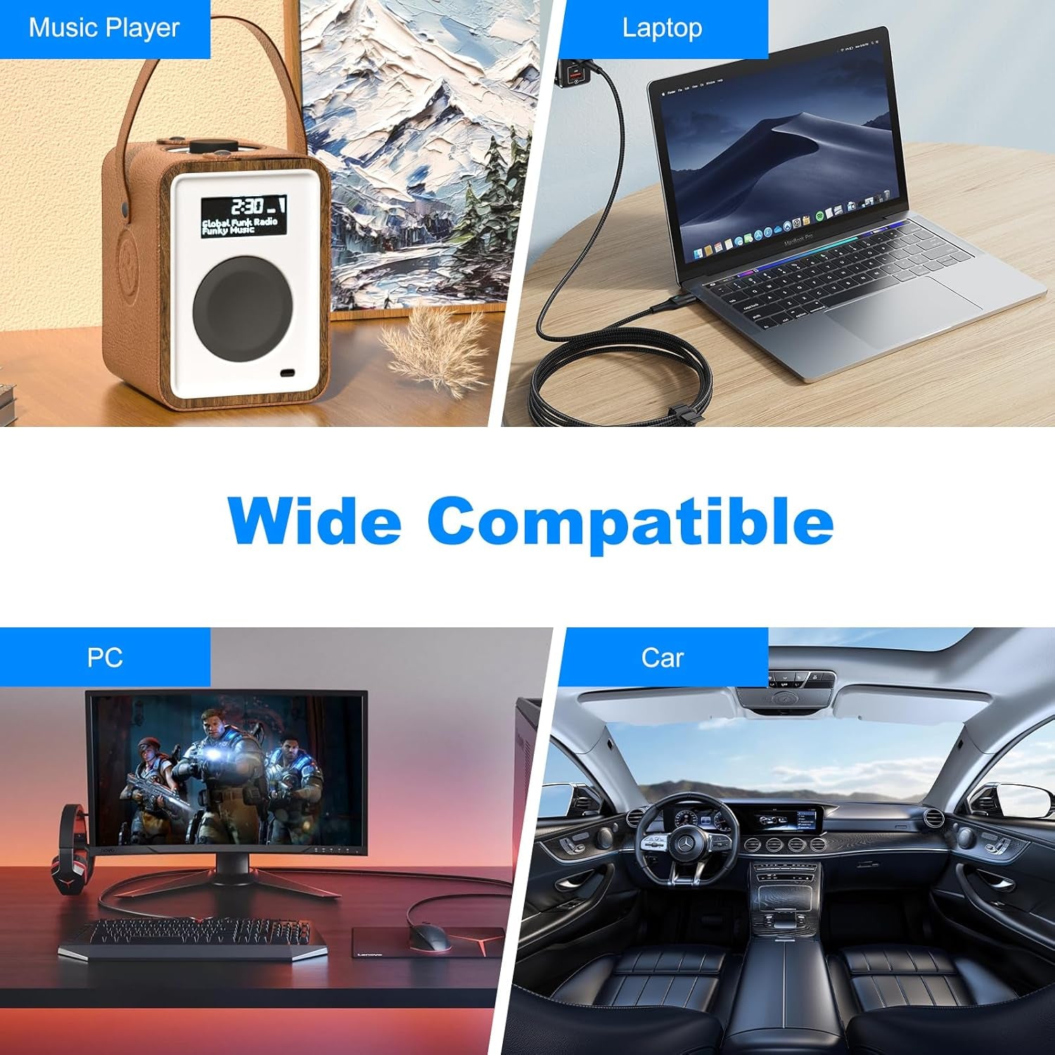 2Pack 64GB USB 2.0 Flash Drives Thumb Drives Memory Stick Jump Drive Zip Drive (Black/Blue)