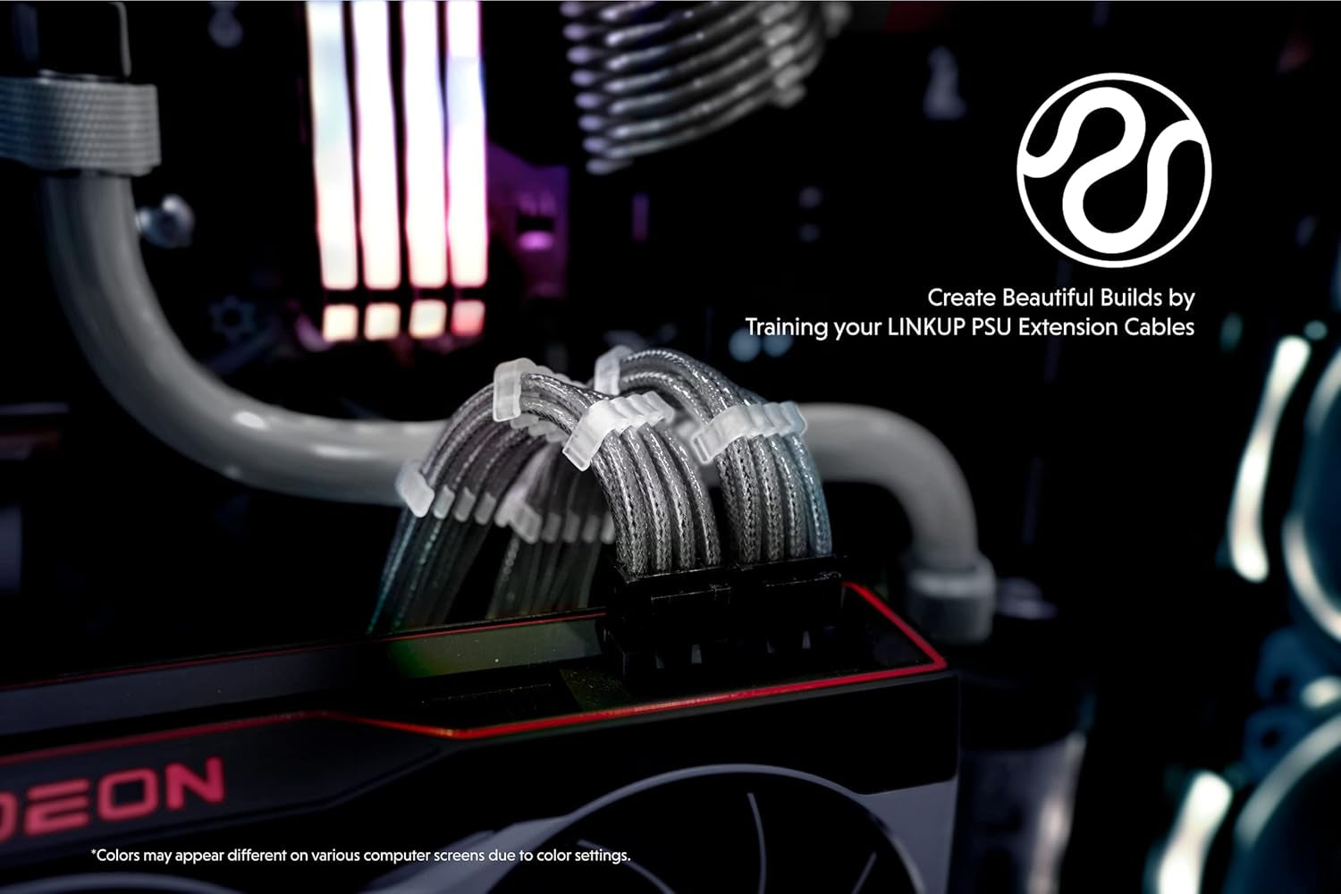 - 30Cm PSU PC Power Extension Cable Metallic Sleeved Silicone Coated Soft & Flexible to Route Custom Mod GPU & CPU W/Comb Kit┃1X 24P (20+4)┃2X 8P (4+4) CPU┃2X 8P (6+2) Gpu┃300Mm - Silver