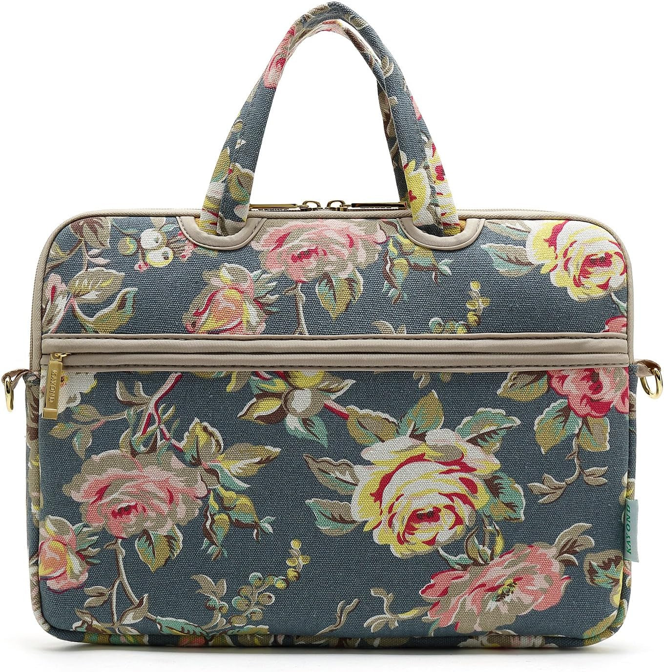 Blue Water Hyacinth Patten Water Resistant Laptop Shoulder Messenger Bag Case Sleeve for 12 Inch 13 Inch Laptop,Laptop Briefcase