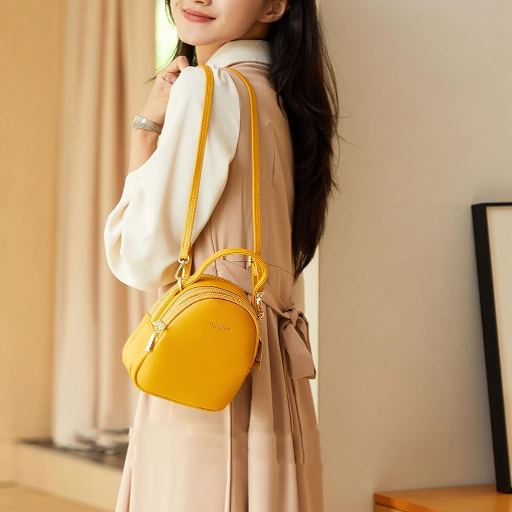 Women'S Cute Mini Backpack PU Leather Crossbody Bag Fashion Small Purse Lightweight Travel Shoulder Bag Gift