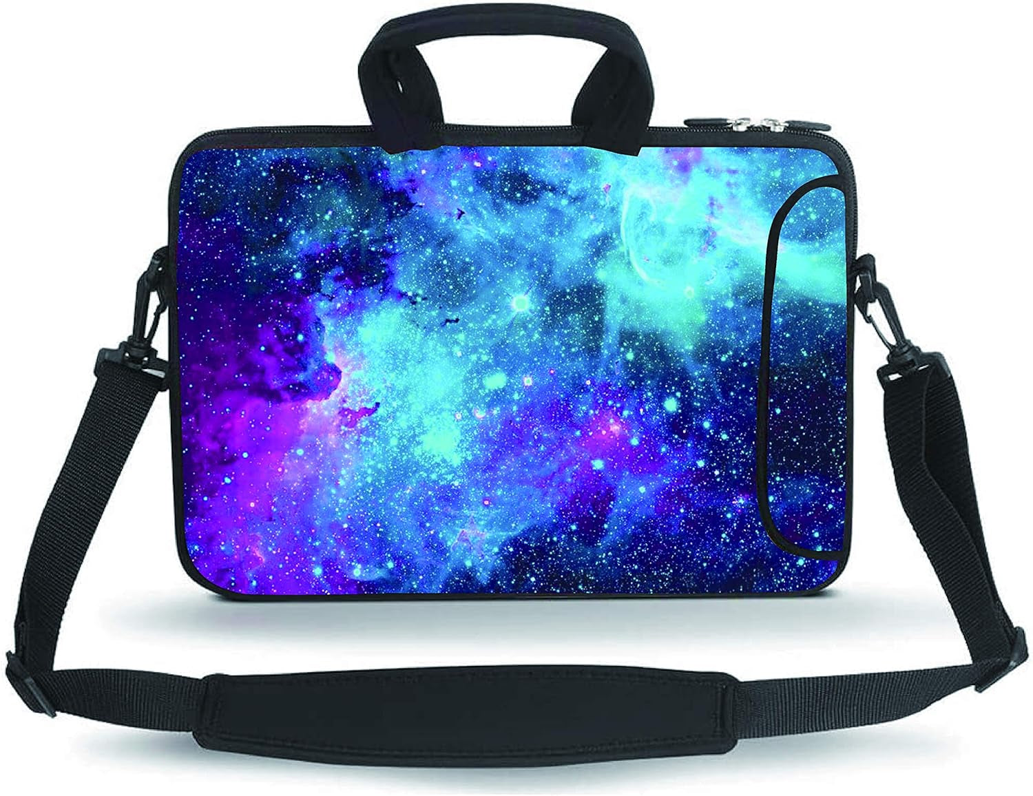 11 11.6 12 12.5 13 Inches Case Laptop Notebook PC Messenger Bag Tablet Travel Case Neoprene Handle Sleeve with Shoulder(Galaxy)