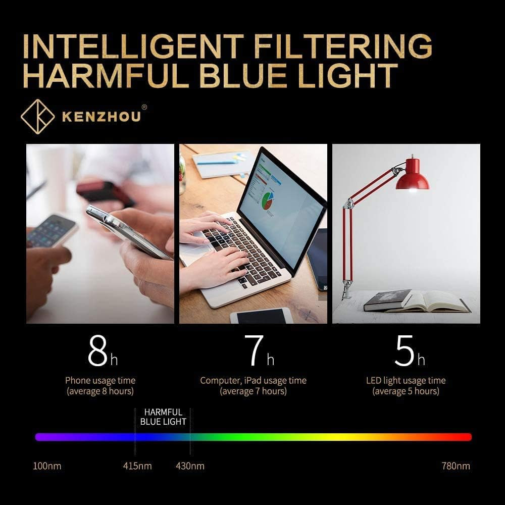 Blue Light Glasses for Woman Men Bluelight Blocking Glasses for Computer Gaming Phones,Anti Eye Strain & UV Glare