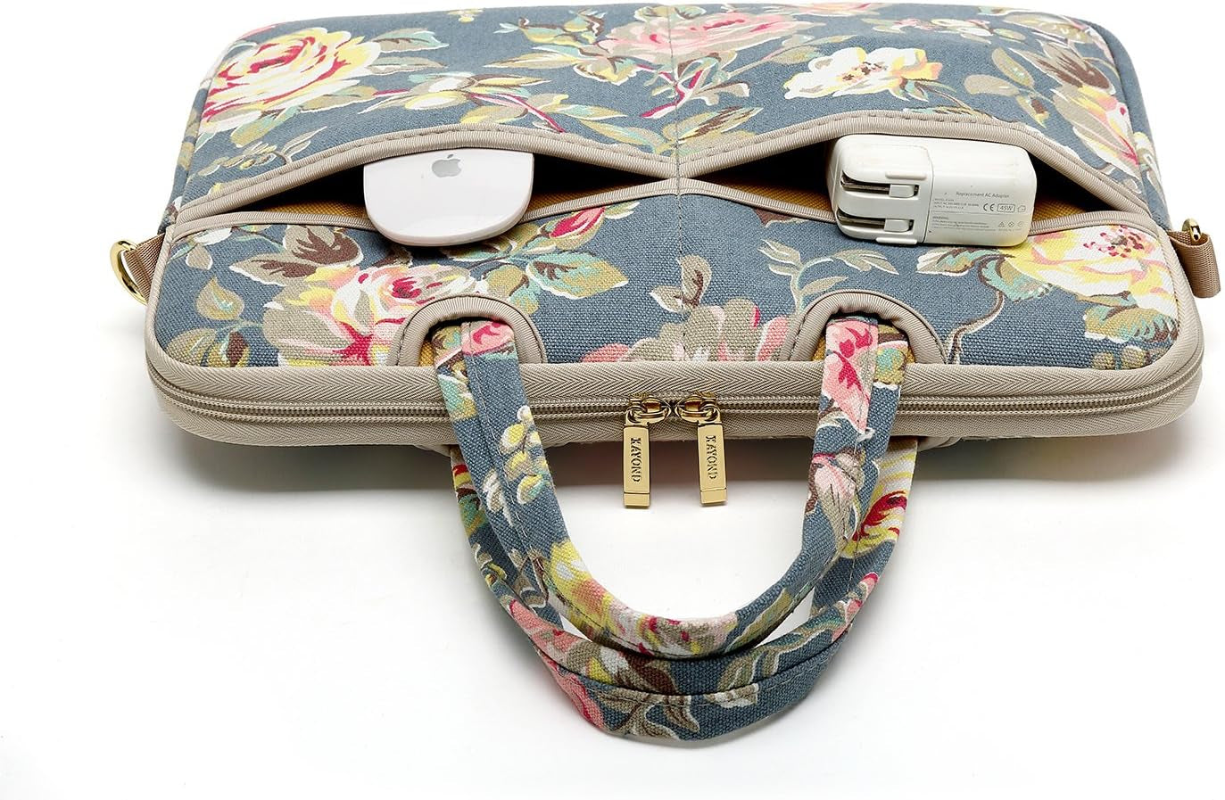 Blue Water Hyacinth Patten Water Resistant Laptop Shoulder Messenger Bag Case Sleeve for 12 Inch 13 Inch Laptop,Laptop Briefcase