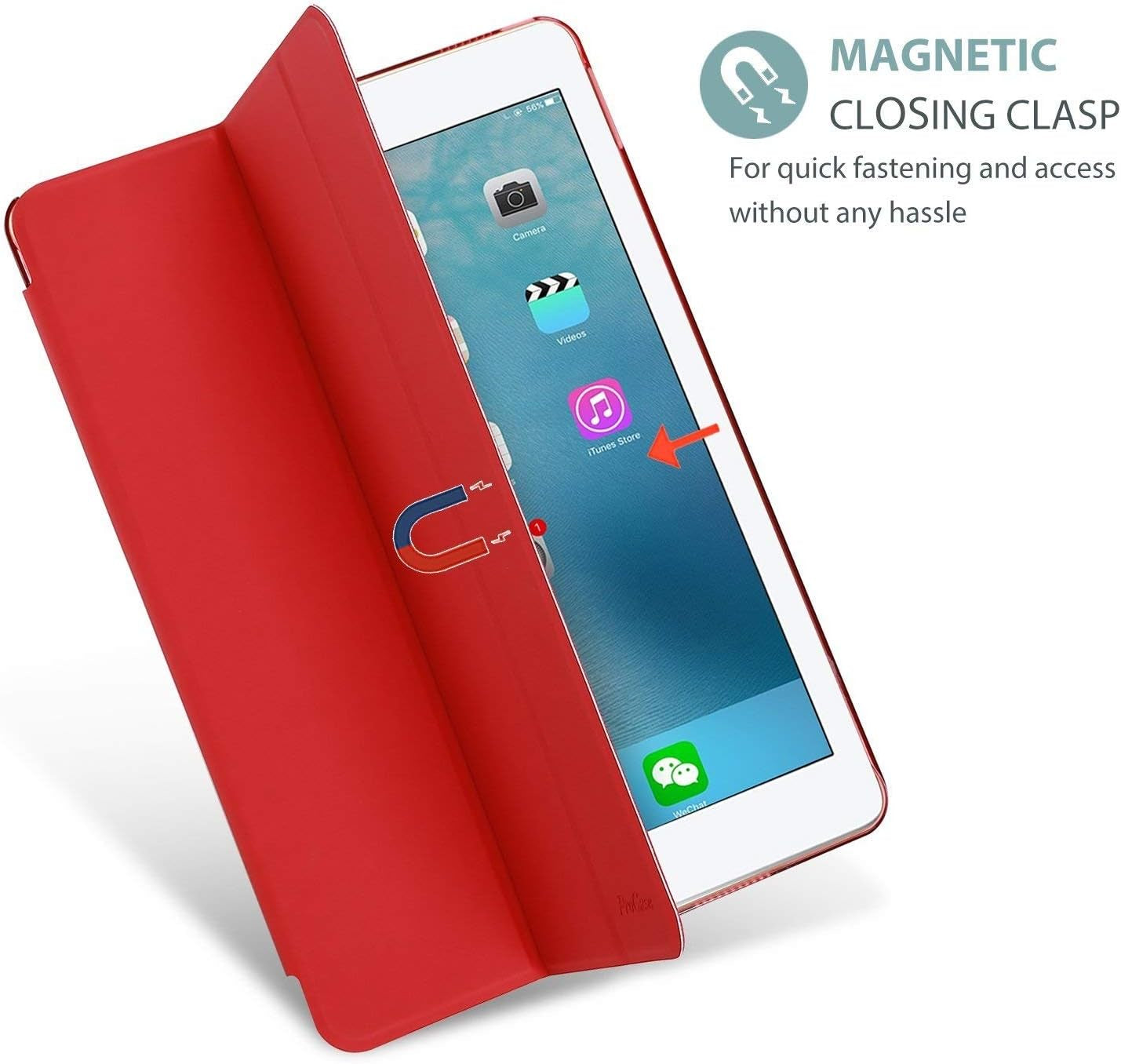 Smart Case for 10.5” Ipad Air 3Rd Generation 2019 / Ipad Pro 2017, Slim Stand Cover with Translucent Frosted Back for Ipad Air 3 -Red