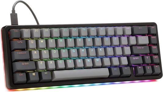 ALT High-Profile Mechanical Keyboard — 65% (67 Key) Gaming Keyboard, Hot-Swap Switches, Programmable Macros, RGB LED Backlighting, USB-C, Doubleshot PBT, Aluminum Frame (Cherry MX Brown, Black)