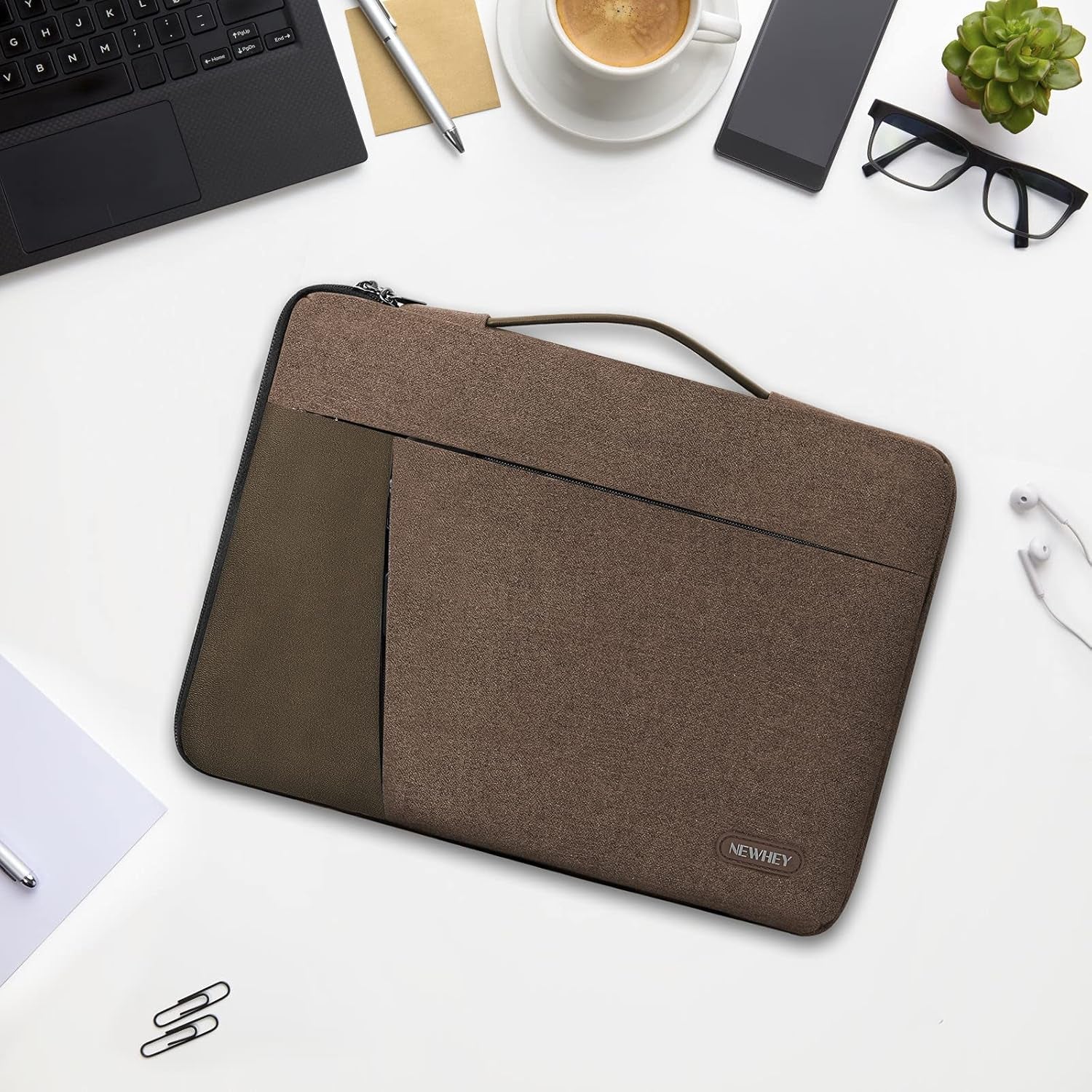 Laptop Sleeve Case 15.6 Inch Waterproof Durable Laptop Case Shockproof 360 Protective Bag with Handle Compatible with Macbook Pro 15 Inch, 15-15.6 Inch Hp/Asus/Acer/Dell/Lenovo/Notebook Computer