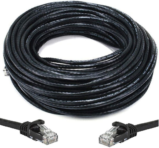 150' FT Oxygen-Free Copper CAT6 Heavy Duty Waterproof Outdoor Direct Burial UV Resistant Ethernet LAN Network Patch Cable RJ45 Cord