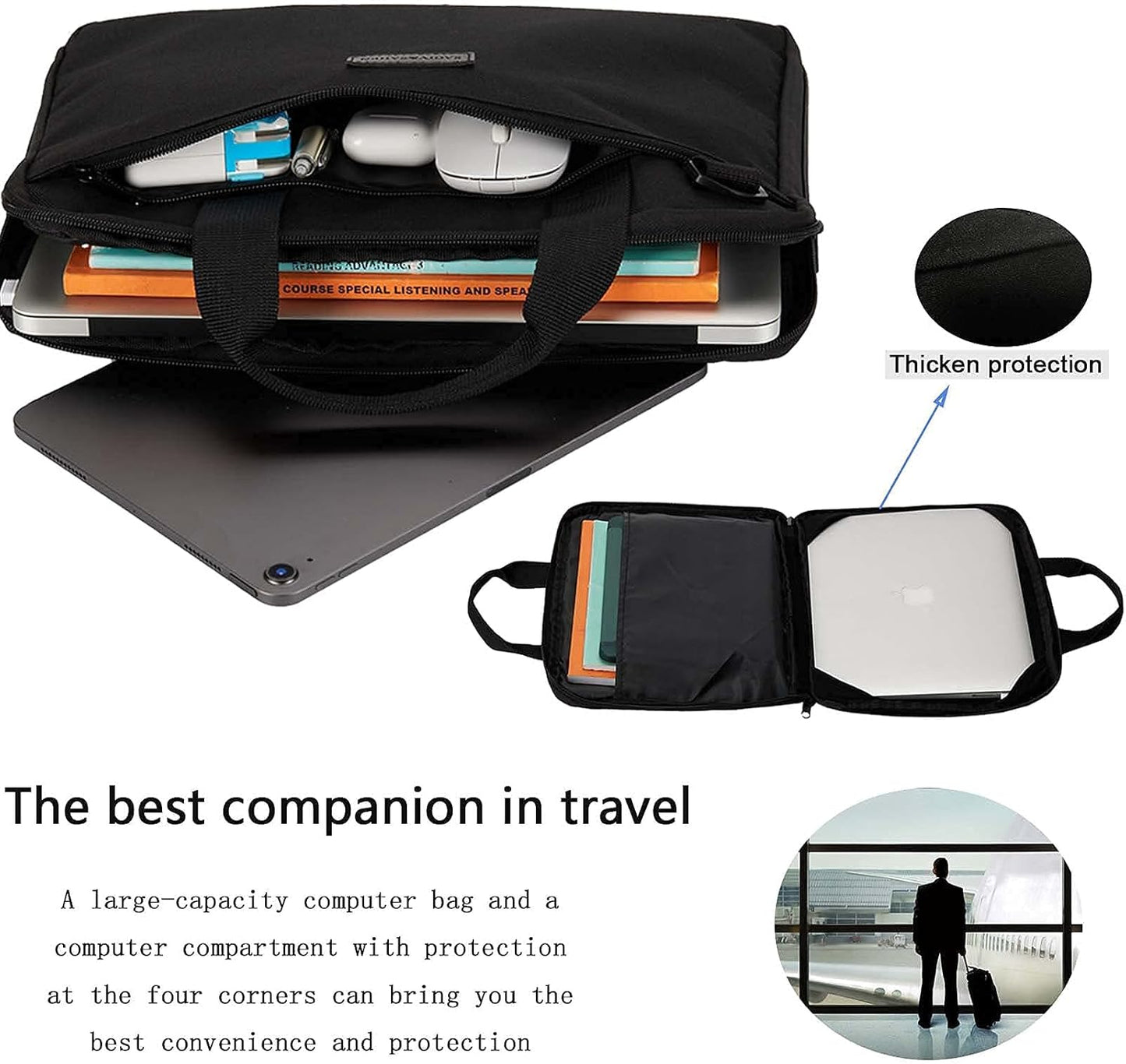 Laptop Computer Sleeve Case Bags 13 13.5 Inch for Women Men Compatible with Macbook Pro/Air 14Inch Notebook Shoulder Bag