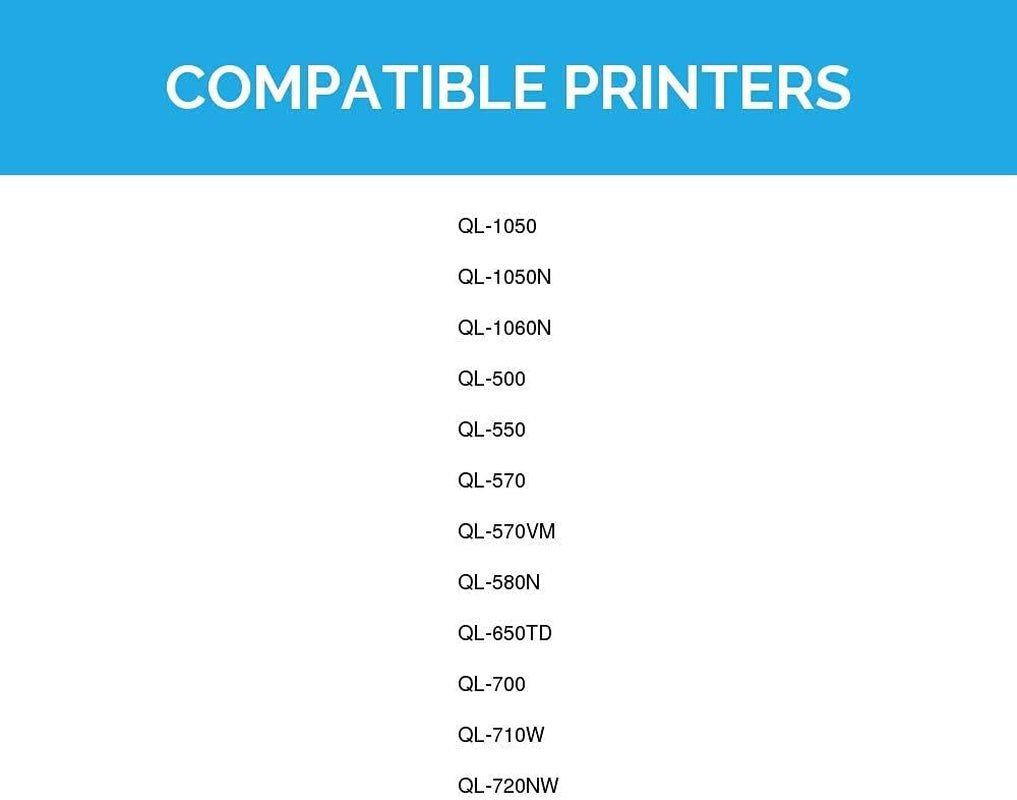 Compatible Address Label Replacements for Brother DK-1201 - 1.1 in X 3.5 in (White, 400 Count)