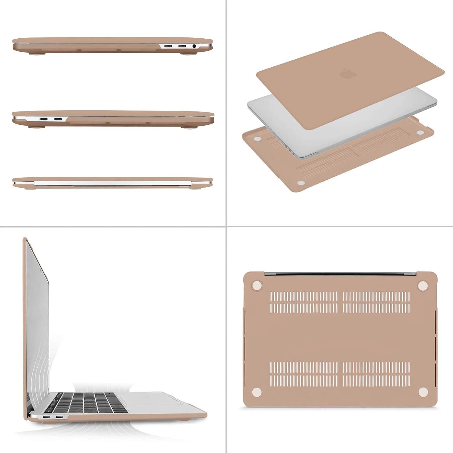 Compatible with Macbook Pro 13 Inch Case M2 2025, 2024, 2023, 2022-2016 A2338 M1 A2251 A2289 A2159 A1989 A1708 A1706 With/Without Touch Bar, Plastic Hard Shell Case Cover, Bronze Brown
