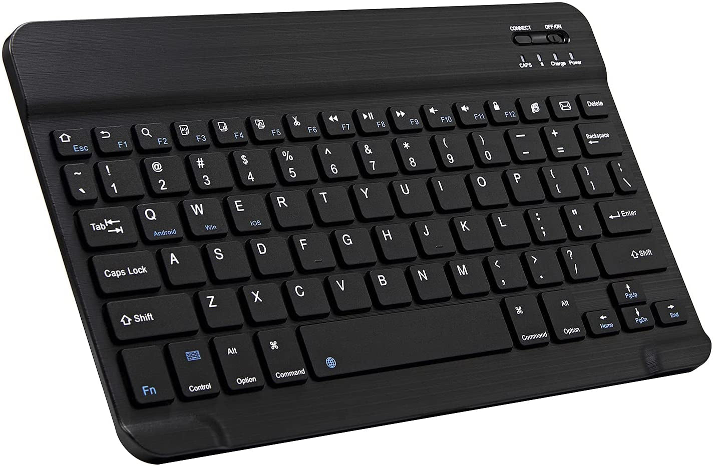 Ultra-Slim Bluetooth Keyboard Portable Mini Wireless Keyboard Rechargeable for Apple Ipad Iphone Samsung Tablet Phone Smartphone Ipados Ios Android (10 Inch Black)