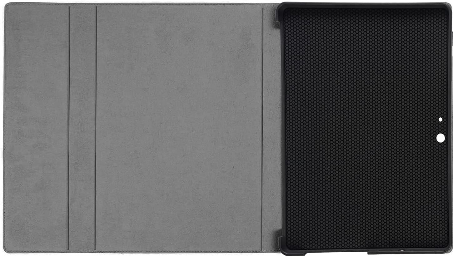 Leather Case Compatible with Microsoft Surface Go 4/3/2/1 2023/2021/2020/2018,Support Type Cover Keyboard,With Pencil Holder, Magnetic Closure,Portfolio Business Cover,Grey