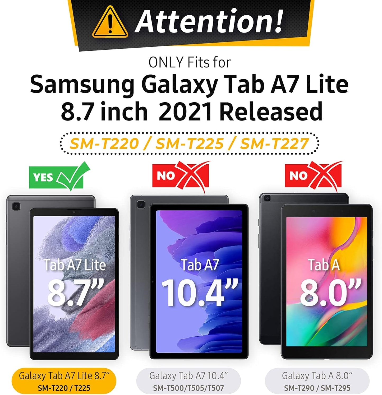 Case for Samsung Galaxy Tab A7 Lite 8.7'' 2021 (SM-T220/T225/T227), Full-Body Shockproof Protection Case with Screen Protector & 360 Rotating Stand Hand Strap - Red