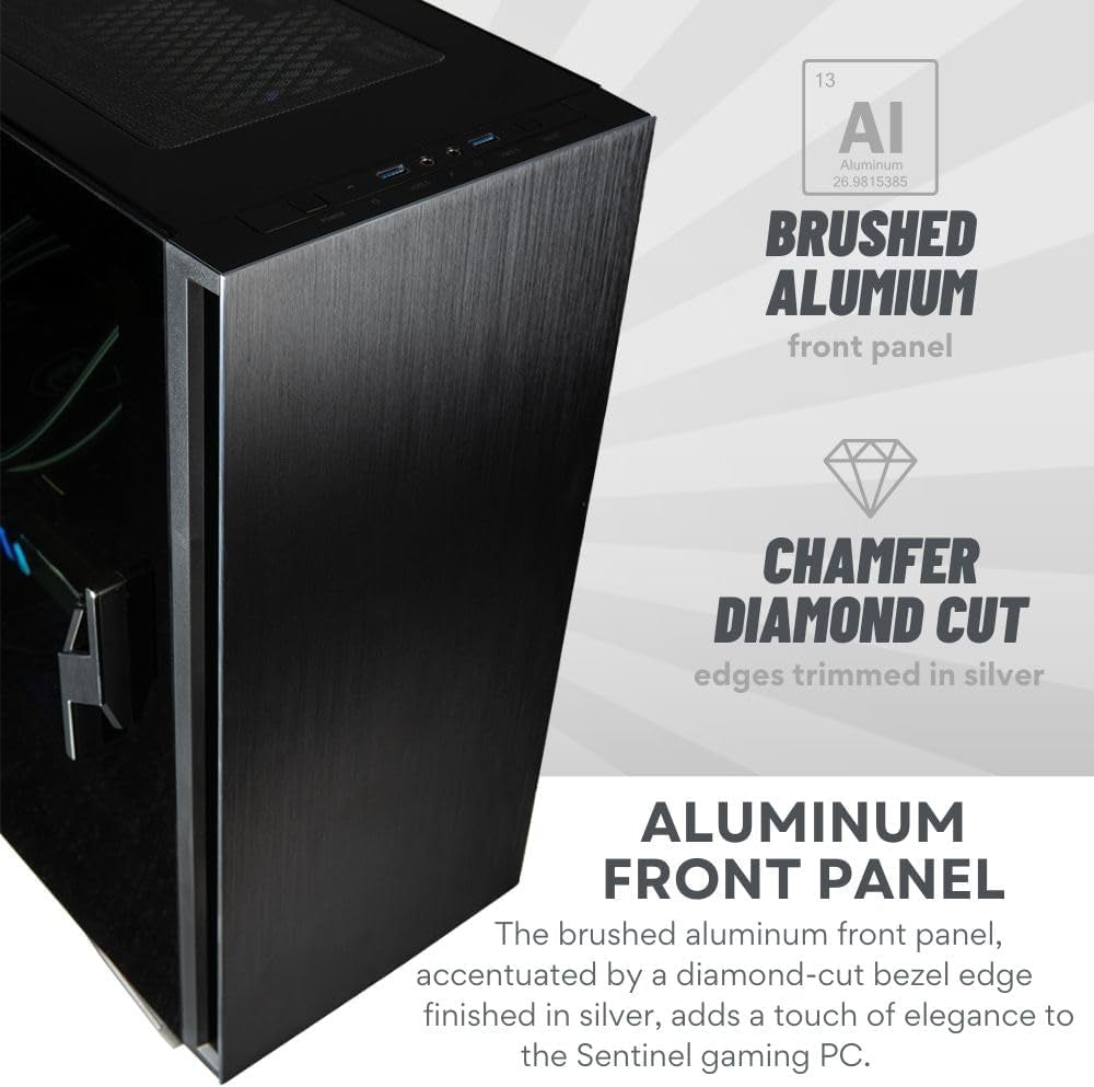 Empowered PC Sentinel Gaming Desktop - NVIDIA Geforce RTX 4070 Ti 12GB (> 3090), Intel 8-Core I7-11700F Processor, 32GB RAM, 512GB Nvme SSD + 2TB HDD, Wifi, Windows 11 Home - Tower Gamer Computer
